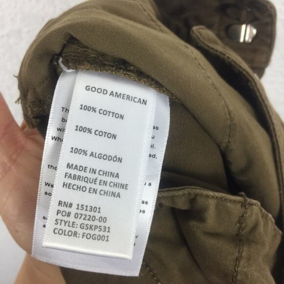 Good American Relaxed Good Skate Pants Brown Baggy Straight Leg Trousers Size 10 - Picture 7 of 16